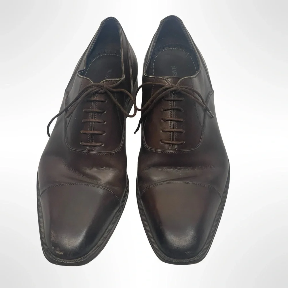Massimo Emporio Brown Leather Men's Dress Shoes size 12